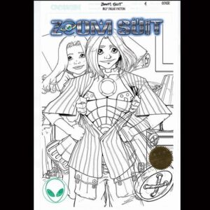 51 ZOOM SUIT 4 THIS LOOKS LIKE A JOB FOR ZOOM LITHOGRAPH BY BILLY DALLAS PATTON PENCIL & INK STUDIO PROOF