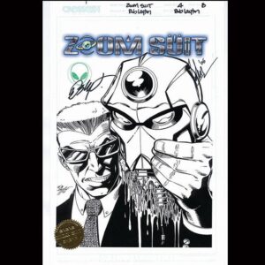 53 - ZOOM SUIT #4 I KILLED HIM WELL LITHOGRAPH BY BOB LAYTON PENCIL & INK STUDIO PROOF