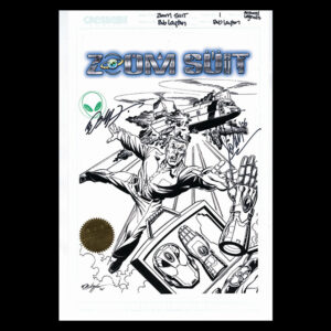 ZOOM SUIT #1 ARMORED LEGENDS LITHOGRAPH COLLECTION PENCIL & INK STUDIO PROOFS_BOB LAYTON
