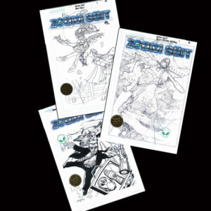 ZOOM SUIT #1 AUTOGRAPHED LITHOGRAPH COLLECTION PENCILS & INK STUDIO PROOFS