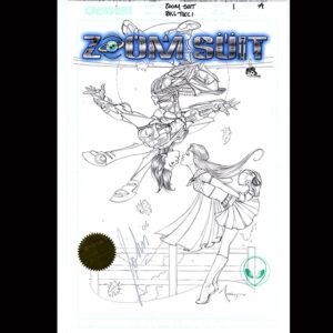 ZOOM SUIT #1 “THE KISS” LITHOGRAPH BY BILL TUCCI PENCIL & INK STUDIO PROOF