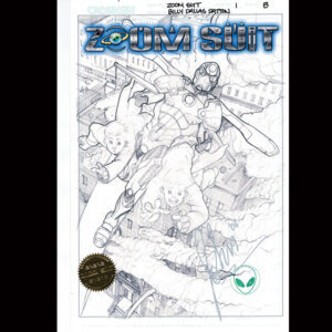 ZOOM SUIT #1 “I CAN FLY” LITHOGRAPH BY BILLY DALLAS PATTON PENCIL & INK STUDIO PROOF