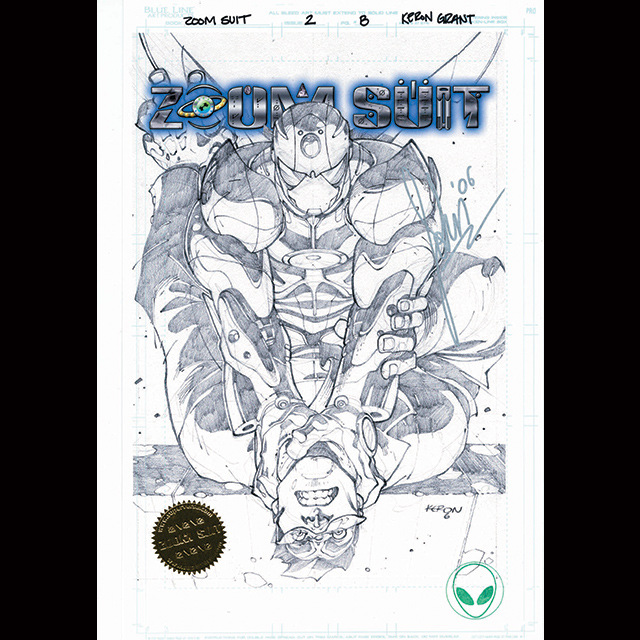 ZOOM SUIT #2 AUTOGRAPHED LITHOGRAPH COLLECTION PENCIL & INK STUDIO PROOFS