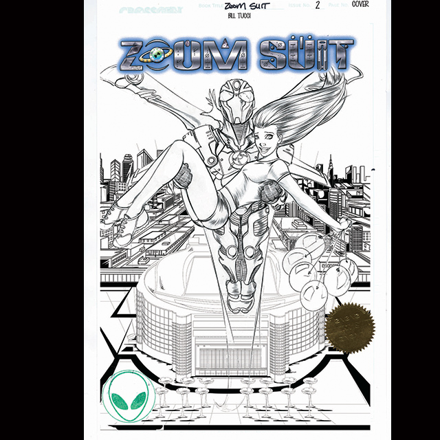 ZOOM SUIT #2 AUTOGRAPHED LITHOGRAPH COLLECTION PENCIL & INK STUDIO PROOFS