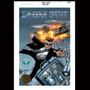 ZOOM SUIT #1 “THE SUIT! IT DOESN’T FIT!?” LITHOGRAPH BY BOB LAYTON COLOR STUDIO PROOF